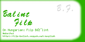 balint filp business card